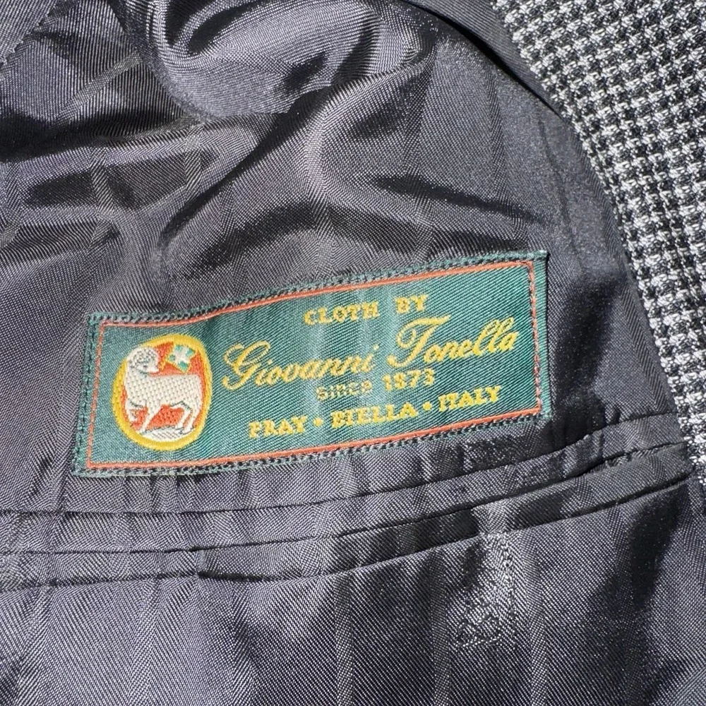 Vtg Bernini Mens Sz 44L Blazer Italy Made Sports Coat Suit Jacket Silk‎ Textured